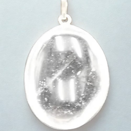 cristal de roca cuarzo rodada pulida, para colgar