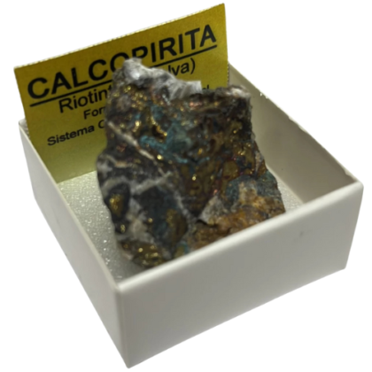 piedra en bruto, natural calcopirita riotita