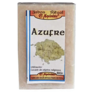 jabon azufre echo a mano, 100g.