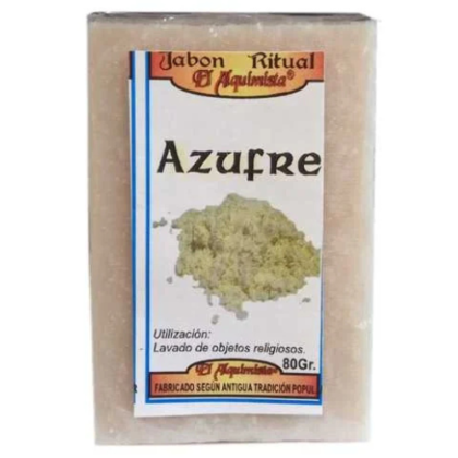 jabon azufre echo a mano, 100g.