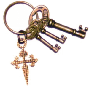 llavero cruz de santiago