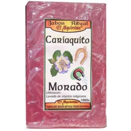 jabon cariaquito morado hecho a mano 100g.