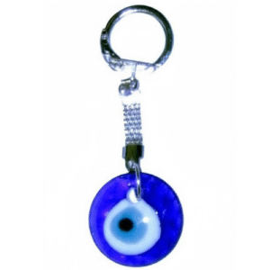 llavero ojo turco azul (cristal de murano)
