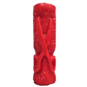 vela tallada tijera roja
