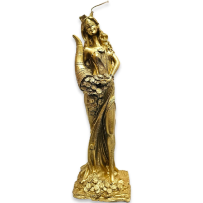 vela diosa de la fortuna 30 cm (dorada)