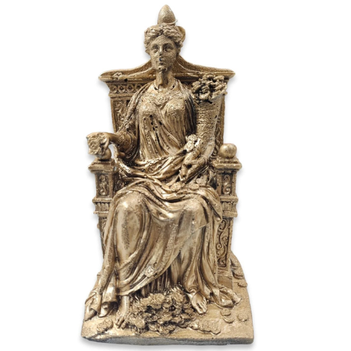 vela diosa de la fortuna en trono 25 cm