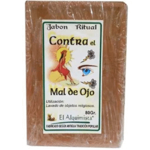 jabon contra mal de ojo hecho a mano con hierbas 100g.