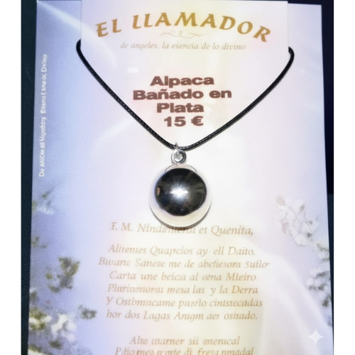 llamador de angeles baÑado en plata pequeño