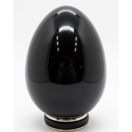 huevo de obsidiana limpieza de Útero 4 cm. (yoni)