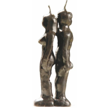 vela pareja separación negra 18cm