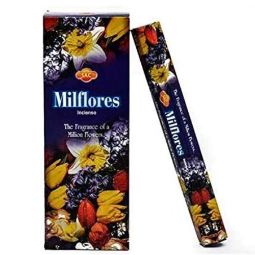 caja incienso en varita mil flores x 6 paquetes de india