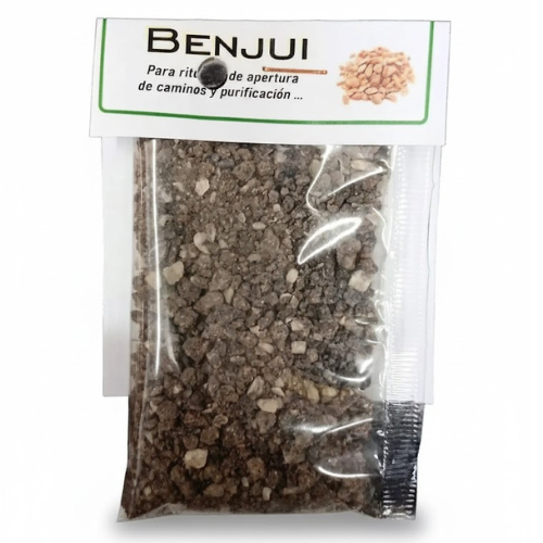 benjui resina natural, purifica, limpia el sitio. bolsa de 7 x 5 cm.