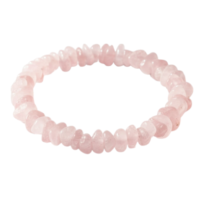 pulsera chip piedra cuarzo rosa