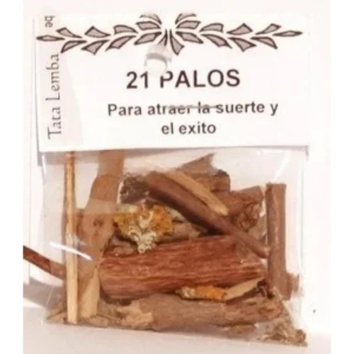 21 palos (polvo y astillas ) no son los palos enteros.
