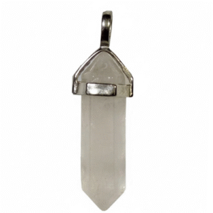 punta cuarzo blanco colgar , cristal de roca
