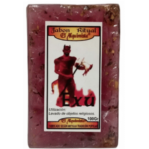 jabon exu echo a mano con hierbas 100g.