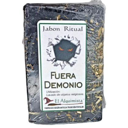 jabon fuera demonio con hierbas y aceites hecho a mano. 100g.