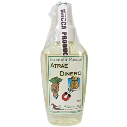 atrae dinero, esencia ritual tipo colonia 100ml.