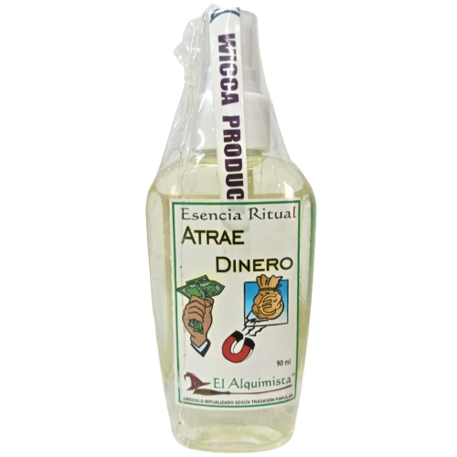 atrae dinero, esencia ritual tipo colonia 100ml.