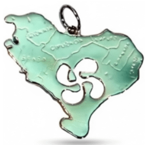 amuleto lauburu mapa plata