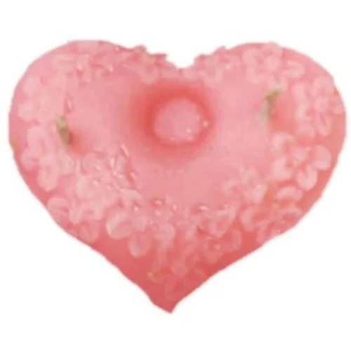vela corazon rosa mini, (flores) vela corazon rosa mini, (flores)