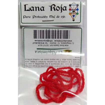 lana hilo rojo ( kabbalah) protección mal de ojo