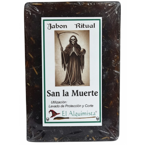 jabon san la muerte con hierbas y aceites hecho a mano 100g. jabon san la muerte con hierbas y aceites hecho a mano 100g.