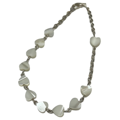 pulsera corazón blanco