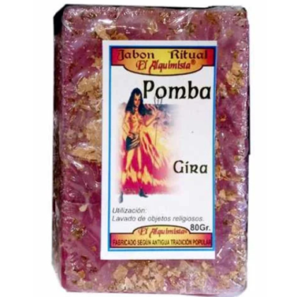 jabon pomba gira ( pompa gira) hecho a mano con hierbas 100g