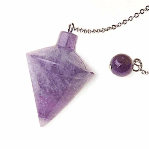 pendulos piedra forma conica amatista