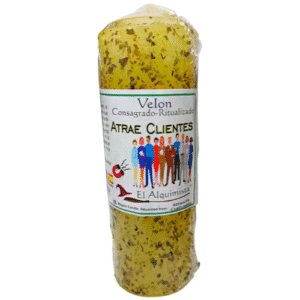 velÓn atrae clientes con hierbas y aceite, 17 cm x 6 cm.