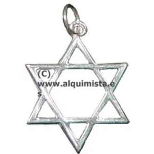 amuletos plata estrella david sin circulo calada