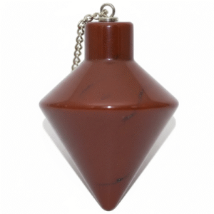pendulos piedra forma conica jaspe rojo