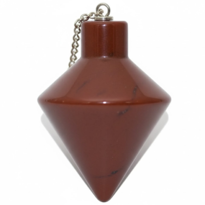 pendulos piedra forma conica jaspe rojo