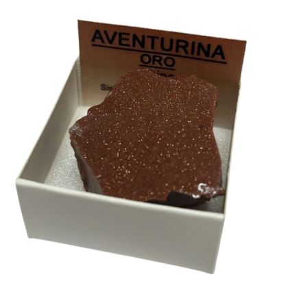 aventurina oro rojo piedra en bruto, 3 cm x 3cm