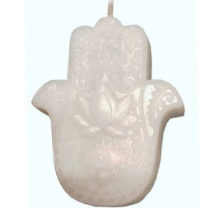 vela mano de fatima blanca