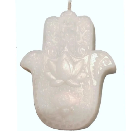 vela mano de fatima blanca