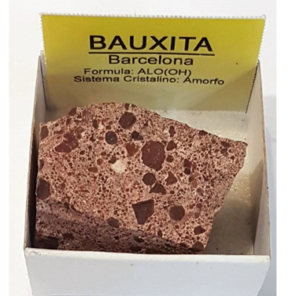 bauxita, piedra en bruto, 3 cm x 3cm