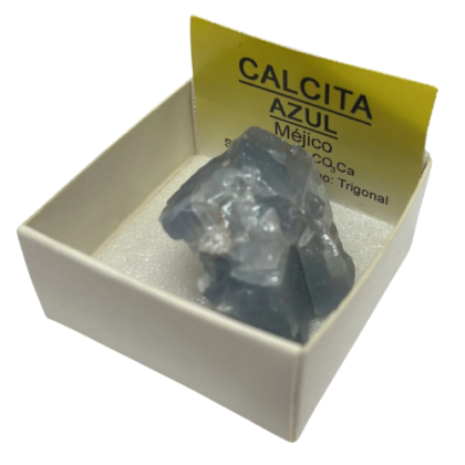 calcita azul piedra en bruto, 3 cm x 3cm
