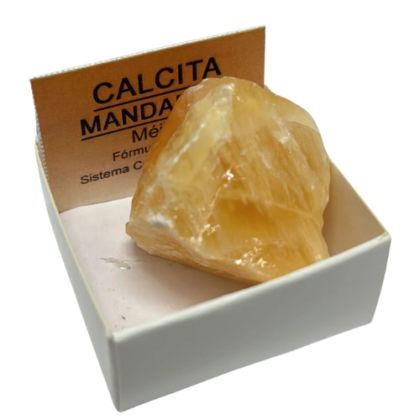 calcita mandarina piedra en bruto, 3 cm x 3cm