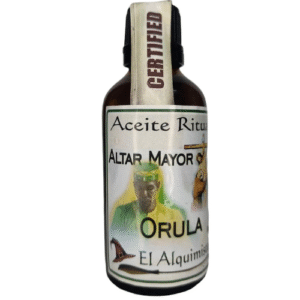 aceite orula ,altar mayor, 50 ml. para santería, y rituales