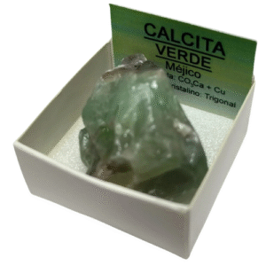 calcita verde piedra en bruto, 3 cm x 3cm