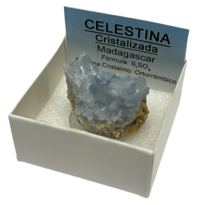 celestina cristalizada piedra en bruto, 3 cm x 3cm