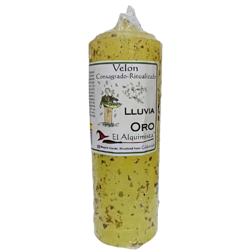 velon con hierbas lluvia de oro 17 cm x 6 cm.