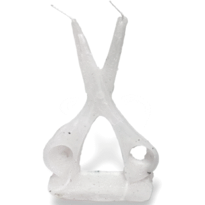 vela tijera blanca 15 cm para cortar