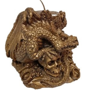 vela dragón dorado 15 cm