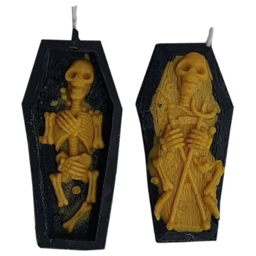 vela cajon ataud esqueleto para enterrar enemigos