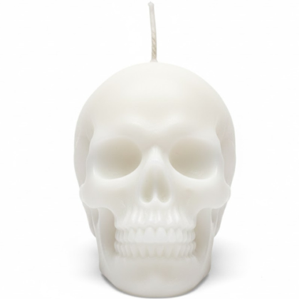 vela craneo mini, blanco