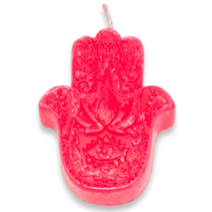 vela mano de fatima roja