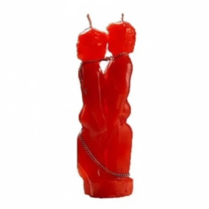 vela hombre mujer encadenado roja